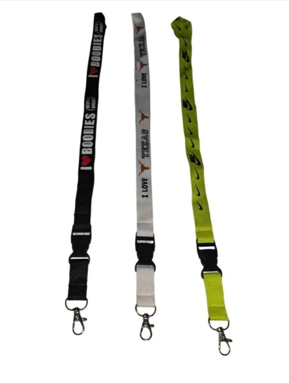 #07 Nike Lime Green Branded Lanyard Key & Card Holder